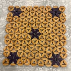 Wooden Flexible Bead Daisy Trivets MCM Set Of 2, Hot Pads VTG 1970s